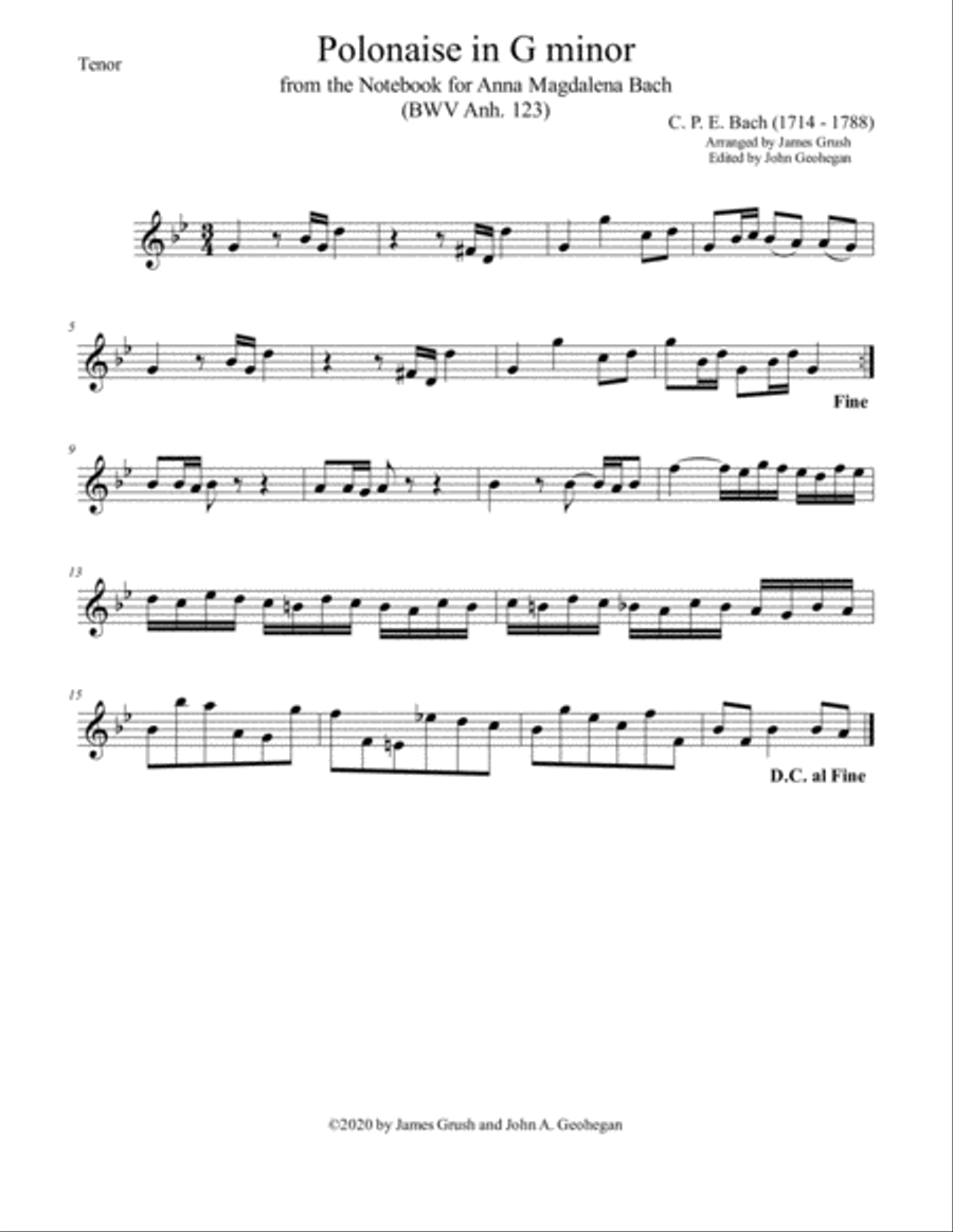 Eight Bach Pieces for Recorder Trio and Solo Recorder scores gallery preview page 5