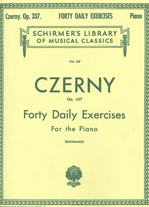 Book cover for Czerny - 40 Daily Exercises, Op. 337