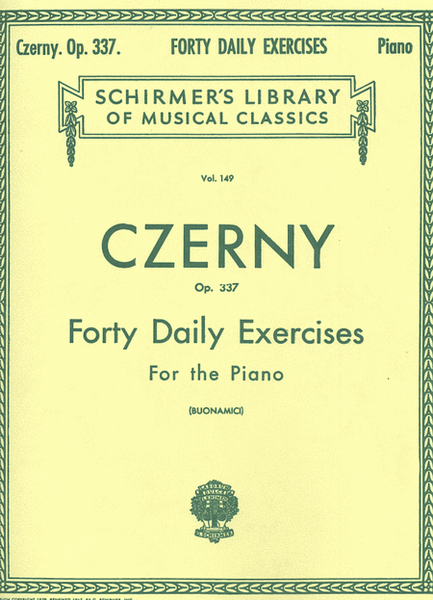 Czerny - 40 Daily Exercises, Op. 337