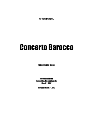 Concerto Barocco (2017) for cello and piano