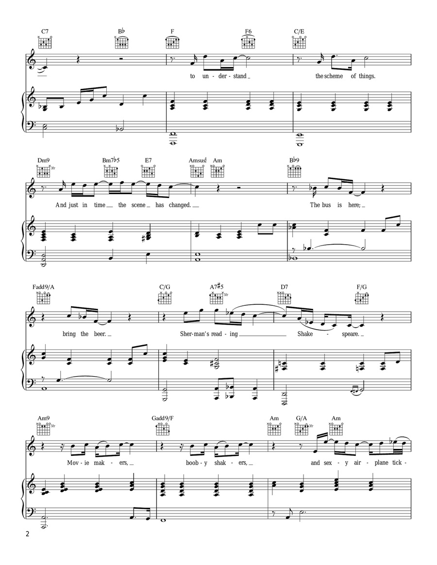 The Ballad Of Mad Dogs And Englishmen Piano, Vocal, Guitar scores gallery preview page 2