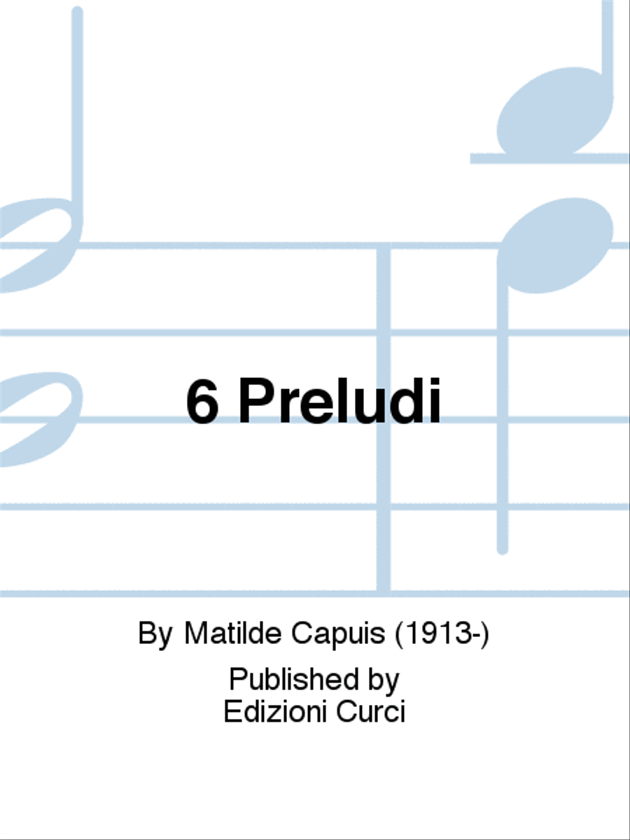 6 Preludi Piano Solo scores gallery preview page 1