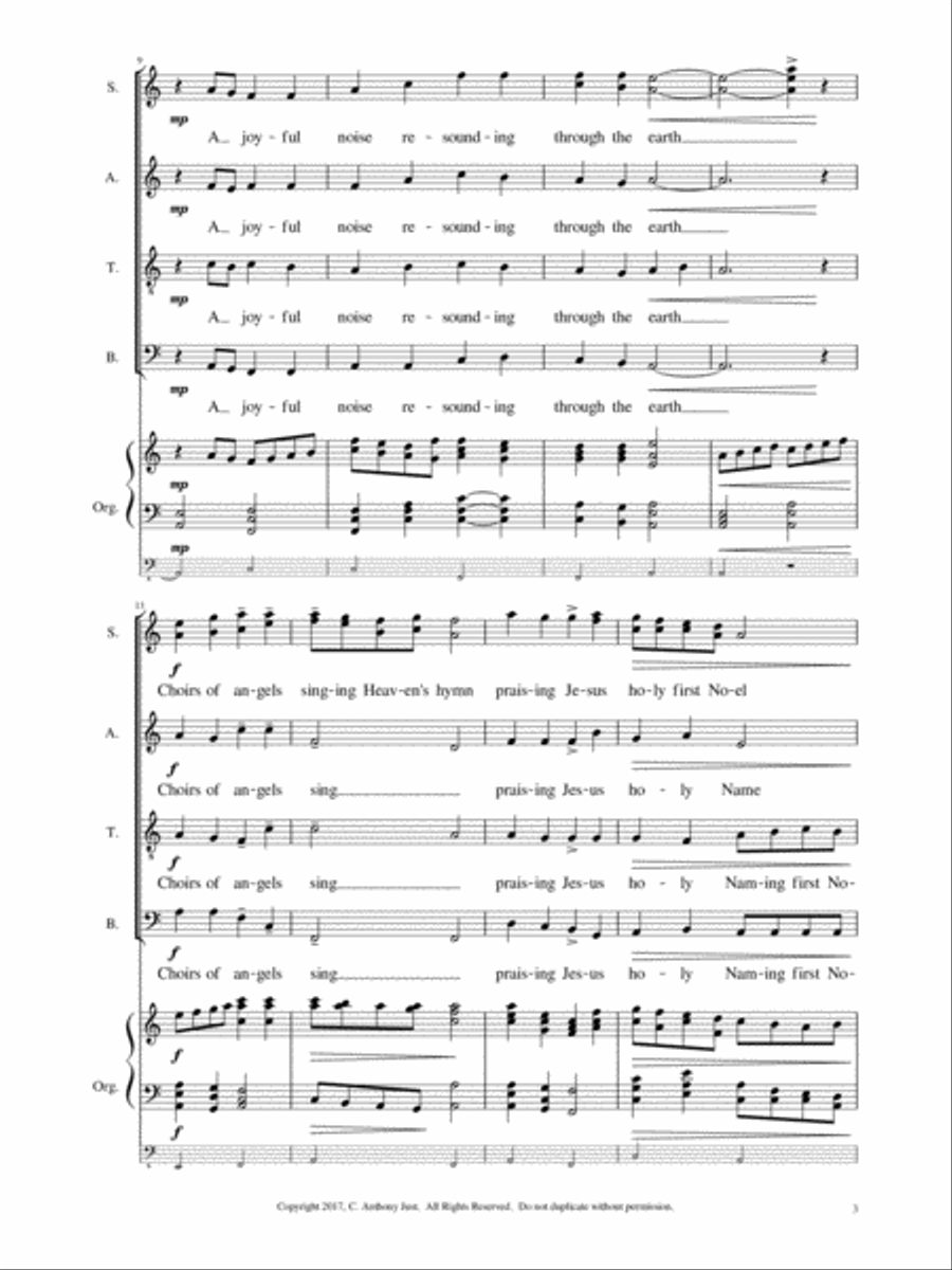 How Beautiful the Voice - Christmas Choral 4-Part scores gallery preview page 2