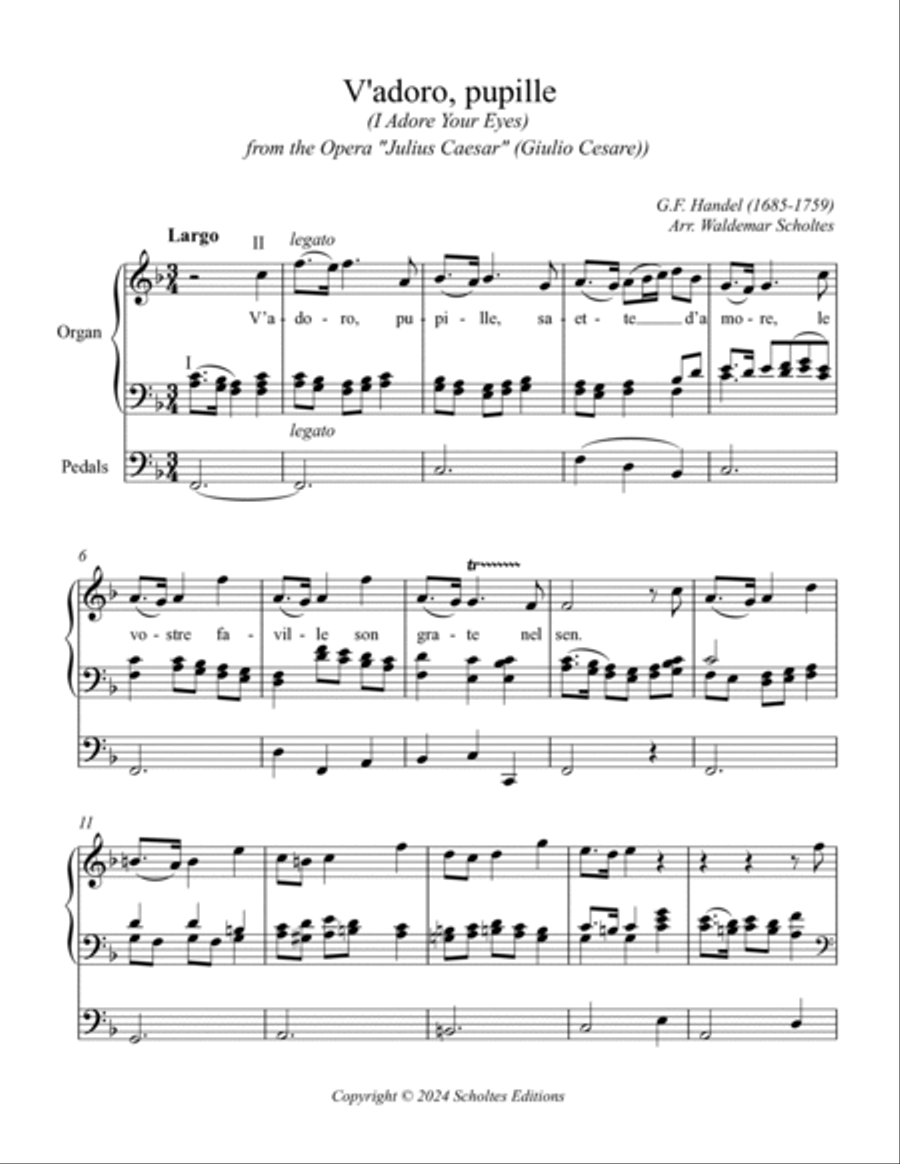V'adoro, pupille Organ Solo scores gallery preview page 3