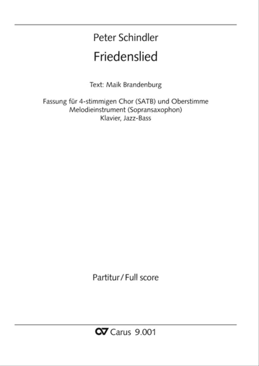 Friedenslied 4-Part scores gallery preview page 2
