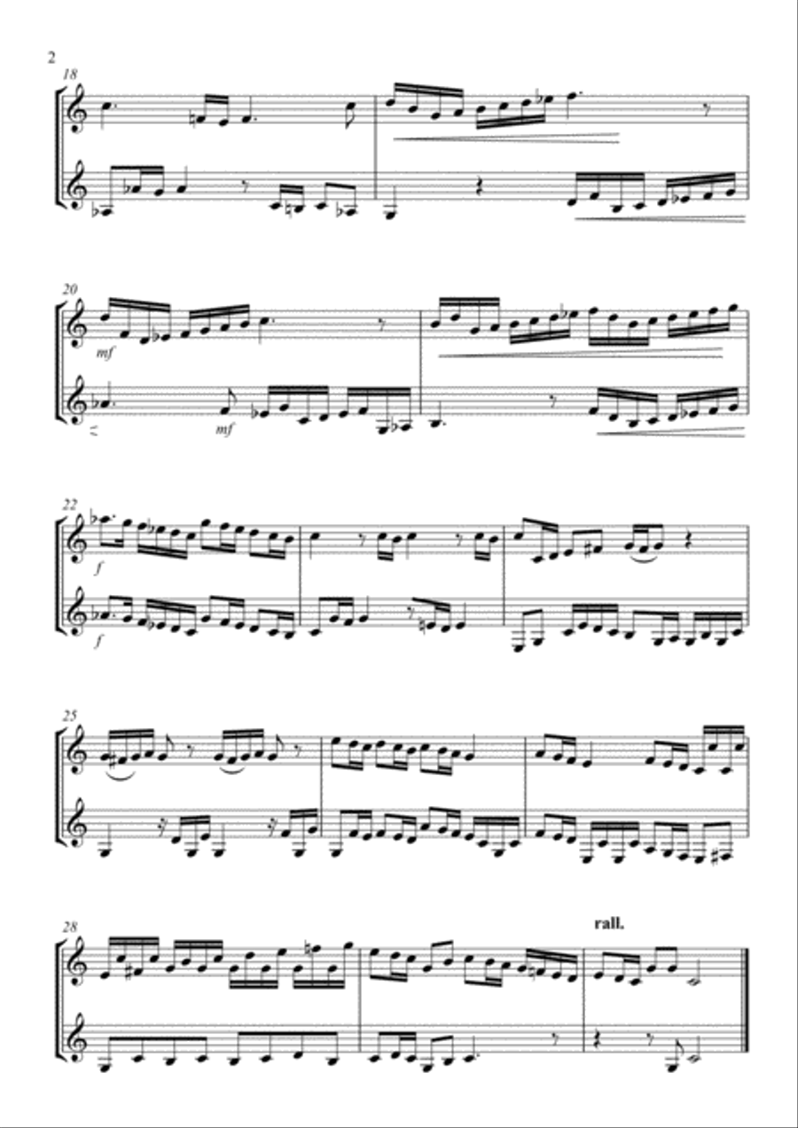 Brandenburg Concerto No. 3 Clarinet Duet by Johann Sebastian Bach Clarinet Duet Digital Sheet Music Sheet Music Plus