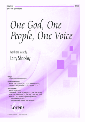 Book cover for One God, One People, One Voice