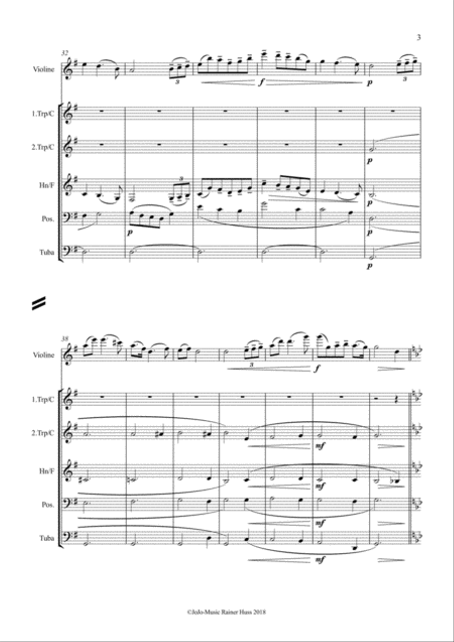 J.S.Svendsen Romanze Brass Ensemble scores gallery preview page 4