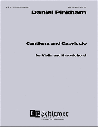 Book cover for Cantilena and Capriccio (Score & Parts)