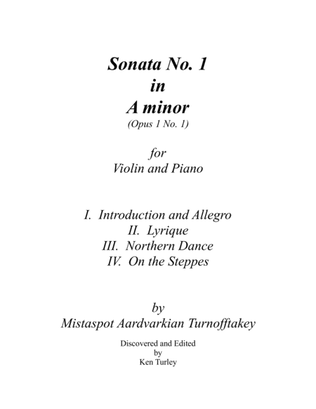 Sonata No. 1 in A Minor for Piano and Violin "Russiana"