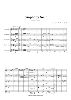 Book cover for Symphony No. 5 by Beethoven for Trumpet Quintet
