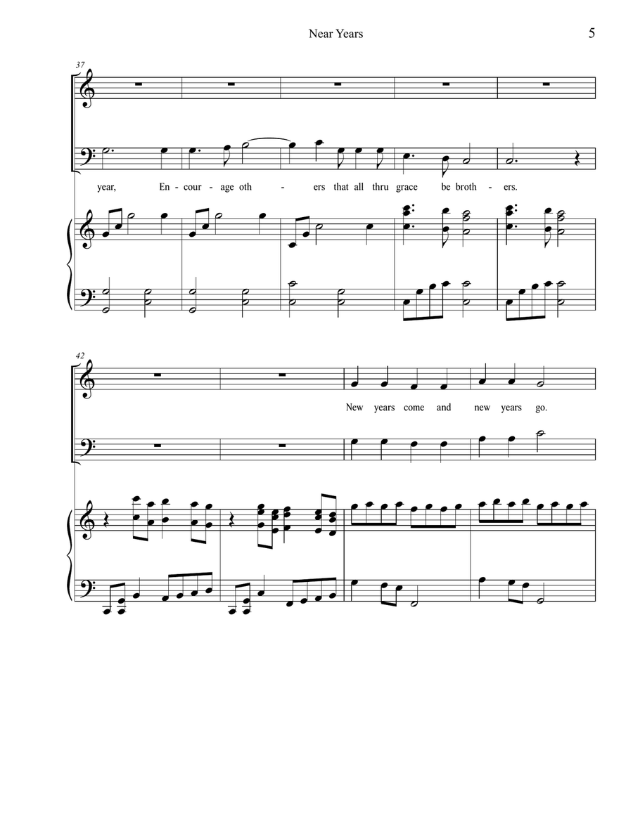 New Years New Years 4-Part scores gallery preview page 5