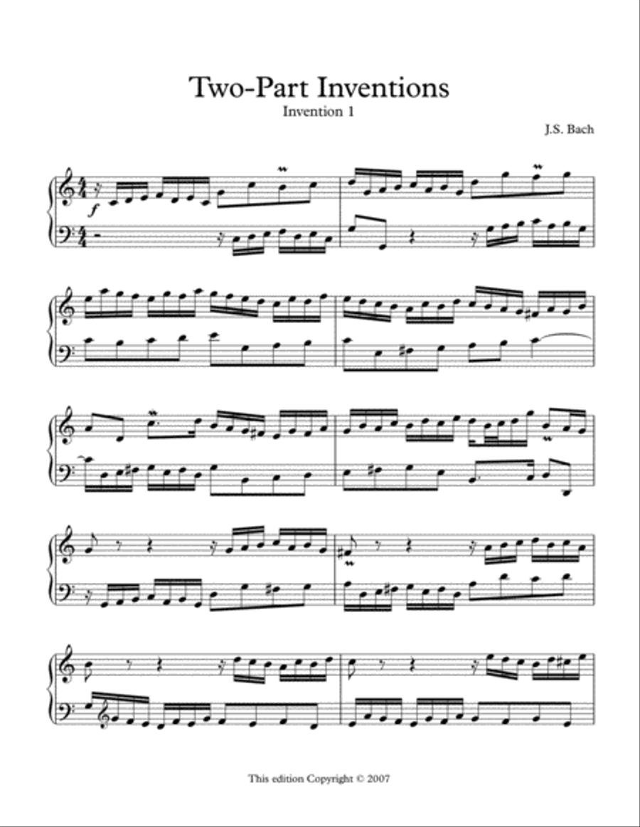 Two-Part Inventions (Complete) Piano Method scores gallery preview page 2