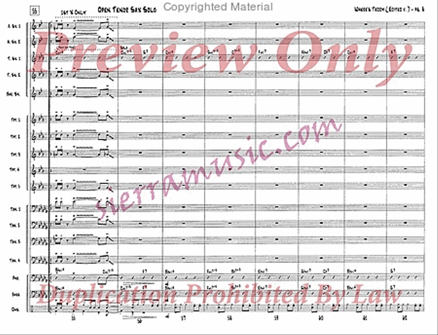 Where's Teddy (edited v.) Jazz Ensemble scores gallery preview page 9