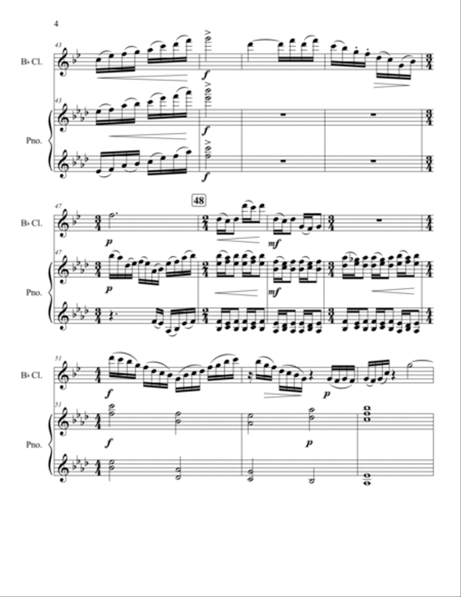 Sonata Simplice Bass Clarinet scores gallery preview page 4