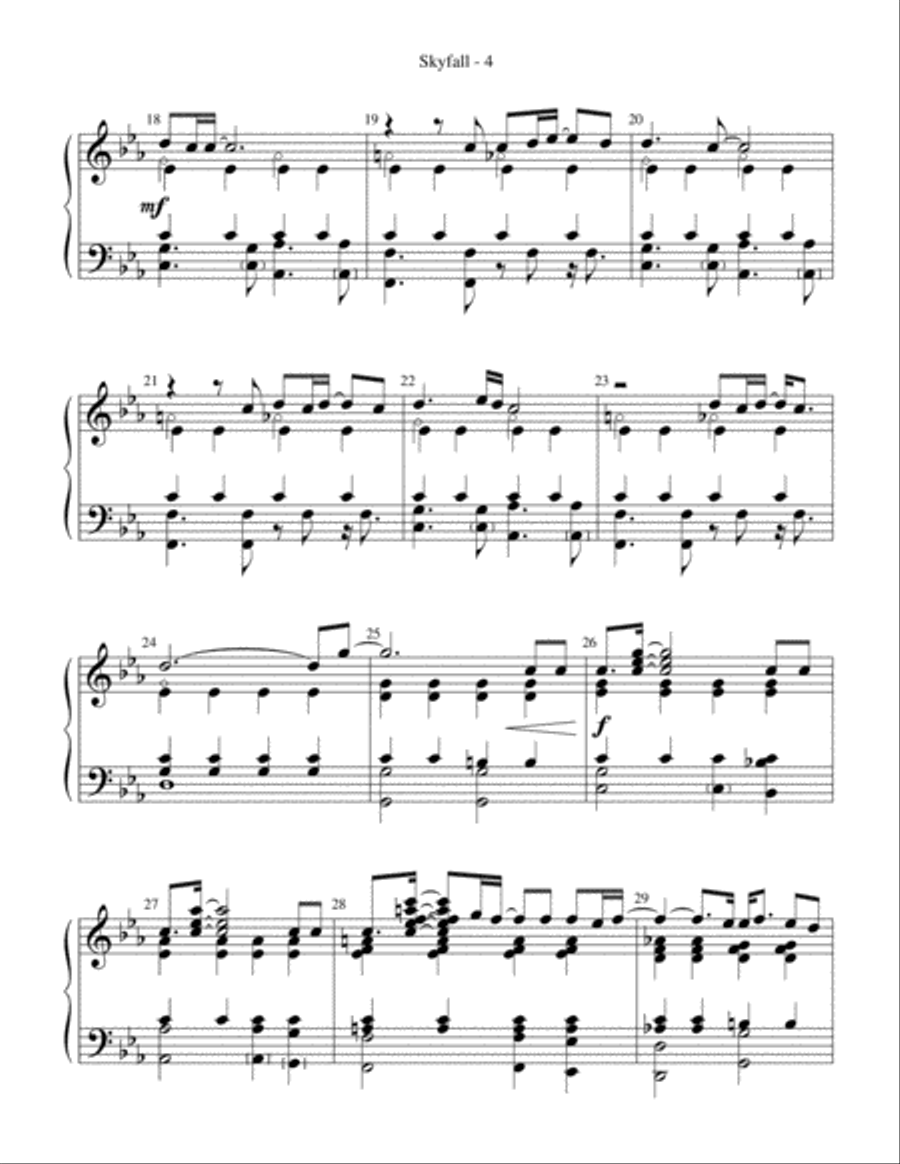 Skyfall Handbell Choir scores gallery preview page 4