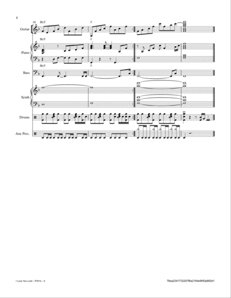 I Love You Lord I Love You Lord Small Ensemble scores gallery preview page 4