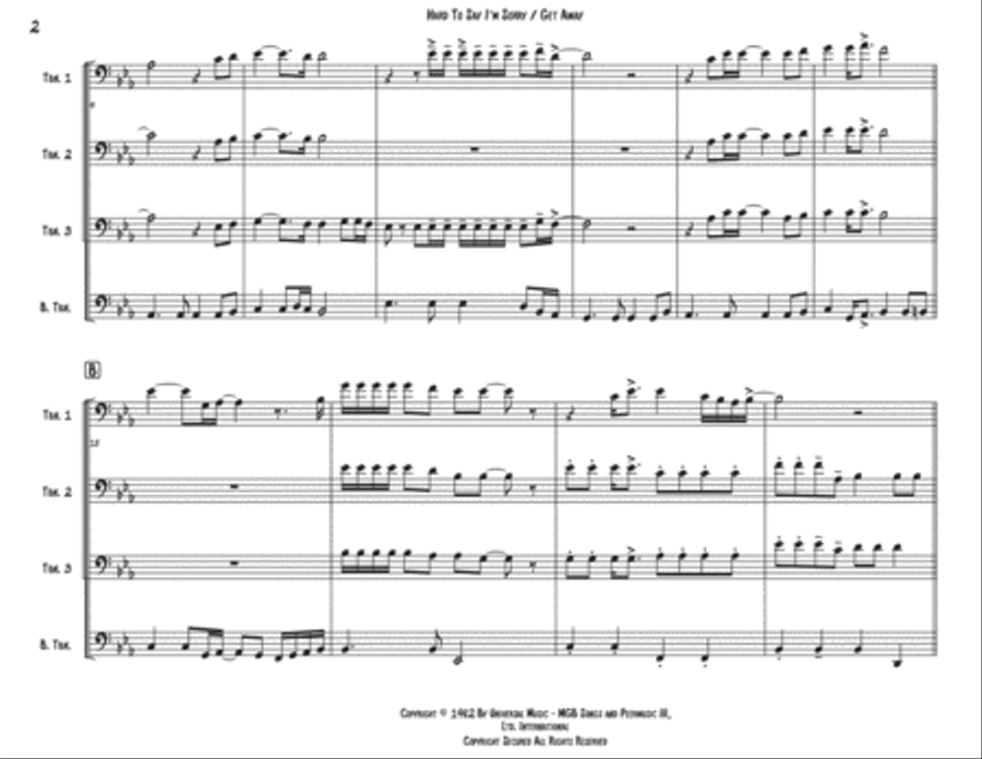 Hard To Say I'm Sorry Small Ensemble scores gallery preview page 2