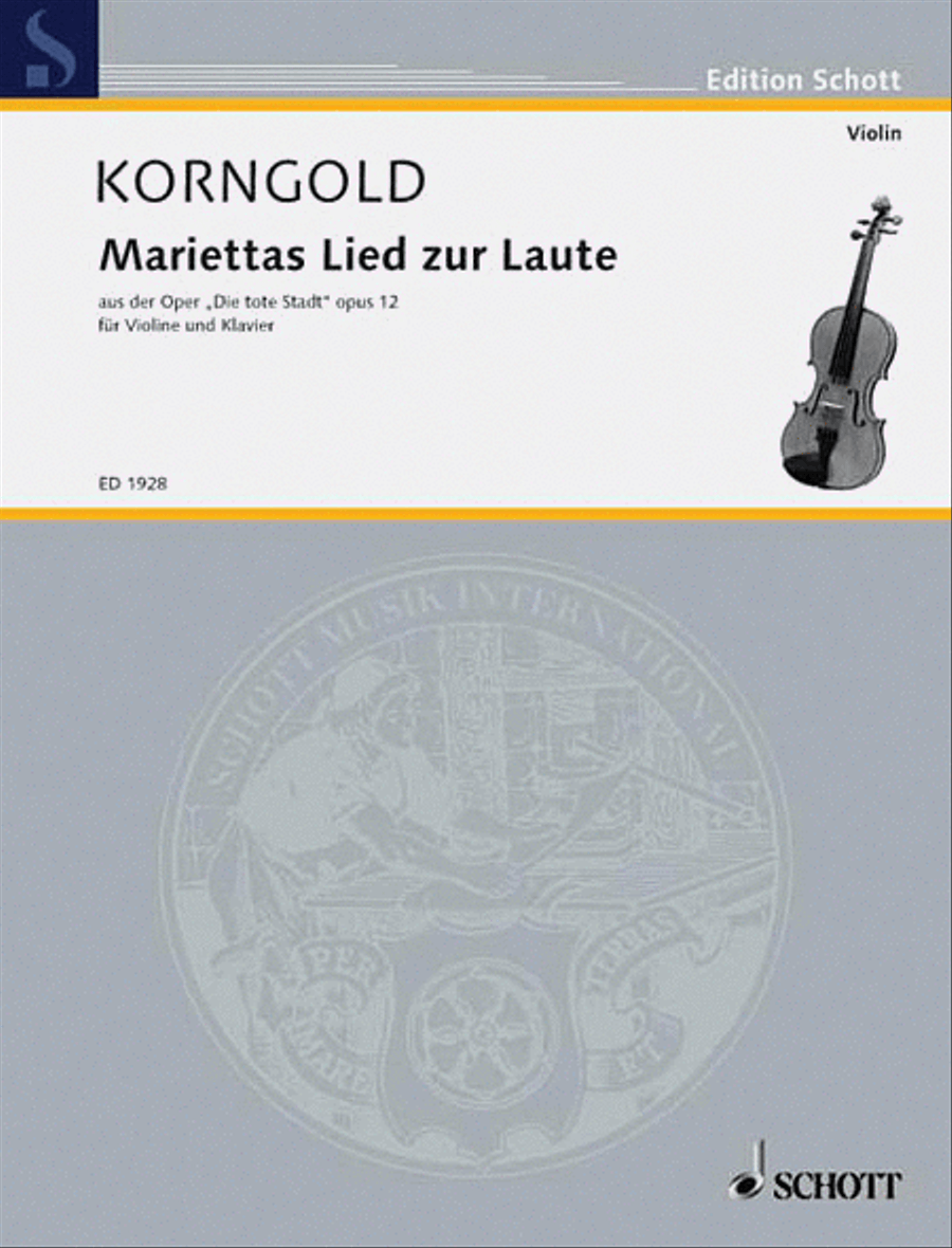 Marietta's Lied from Die Tote Stadt Op. 12 Violin Solo scores gallery preview page 1