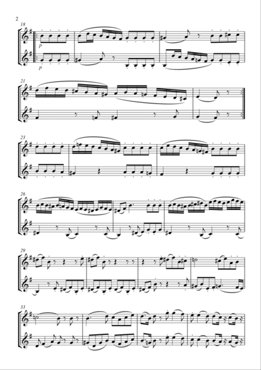 Eine Kleine Nachtmusik – Romanze: Trumpet Duet Trumpet Duet scores gallery preview page 2