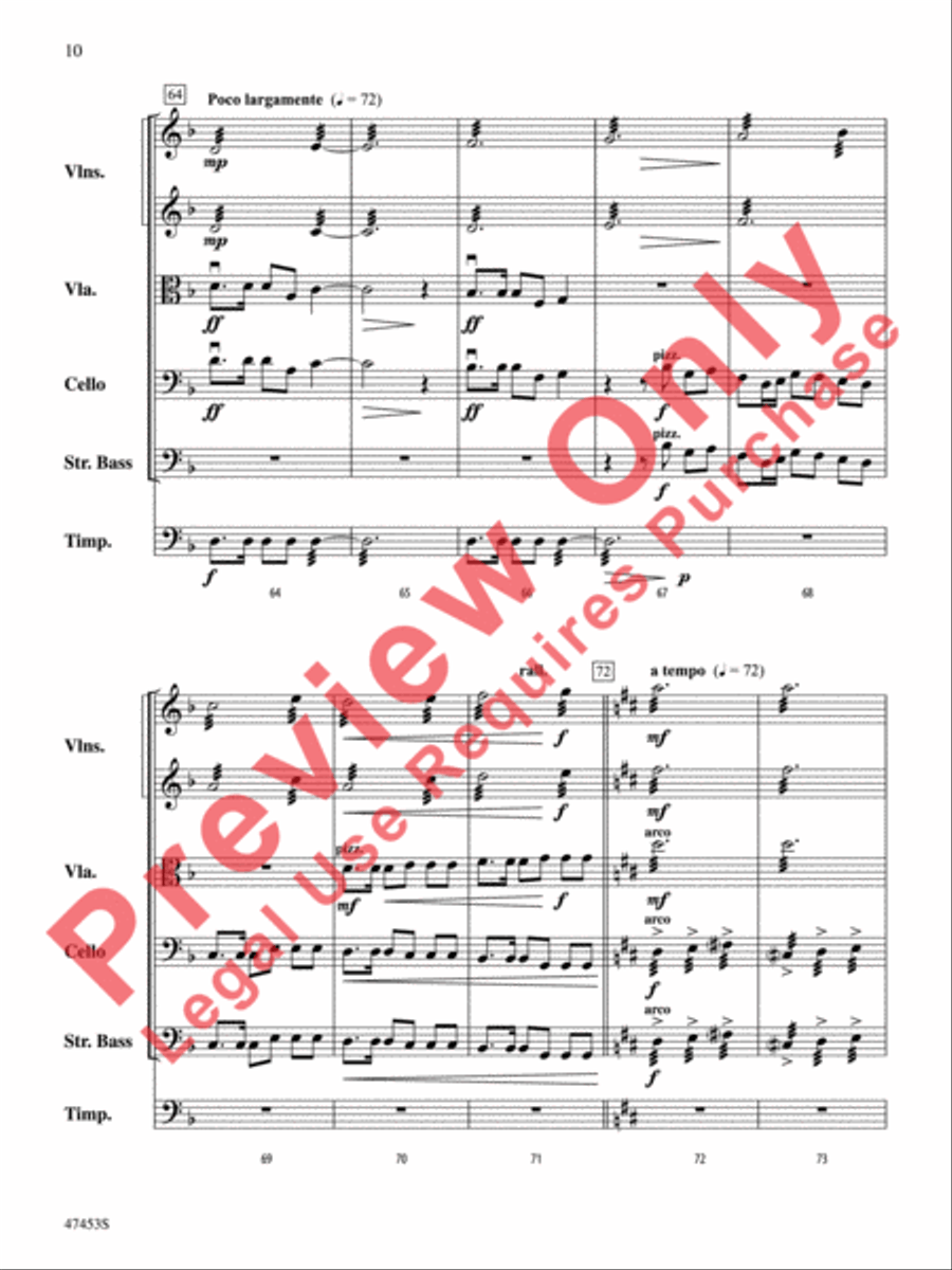 Symphony No. 2, Finale String Orchestra scores gallery preview page 11