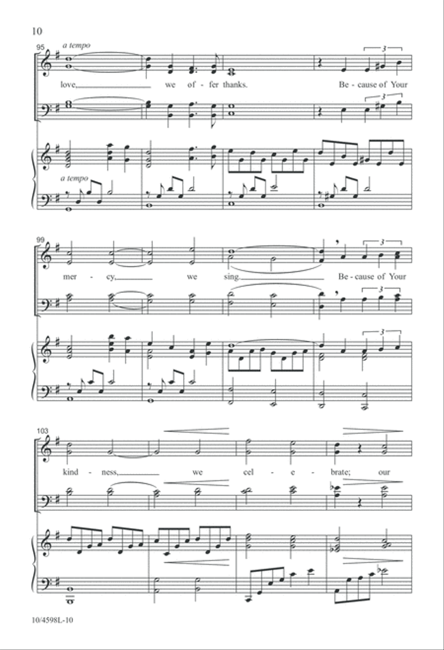 Because of Your Love Because of Your Love 4-Part scores gallery preview page 11