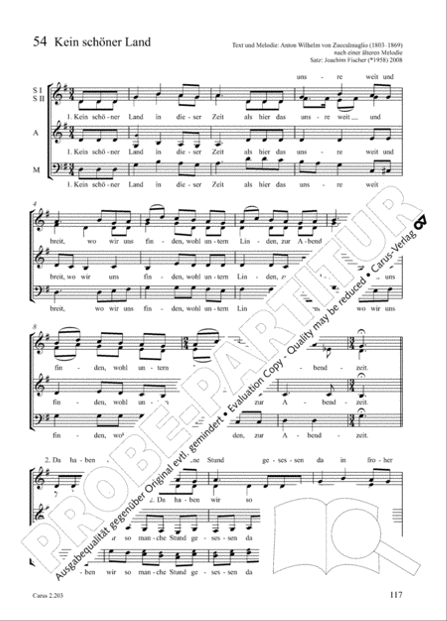 Loreley. Folk songs for choir (Loreley. Volkslieder fur Chor) Choir scores gallery preview page 122