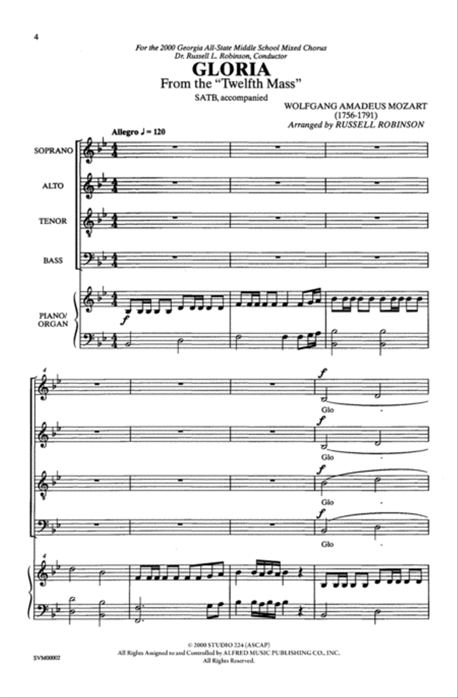 Gloria (from the Twelfth Mass) Choir scores gallery preview page 2