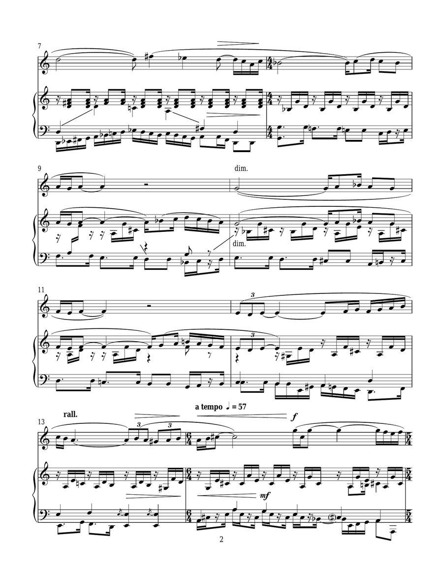 Aria From Bachianas Brasileiras Cantilena No. 5 Piano, Vocal scores gallery preview page 2