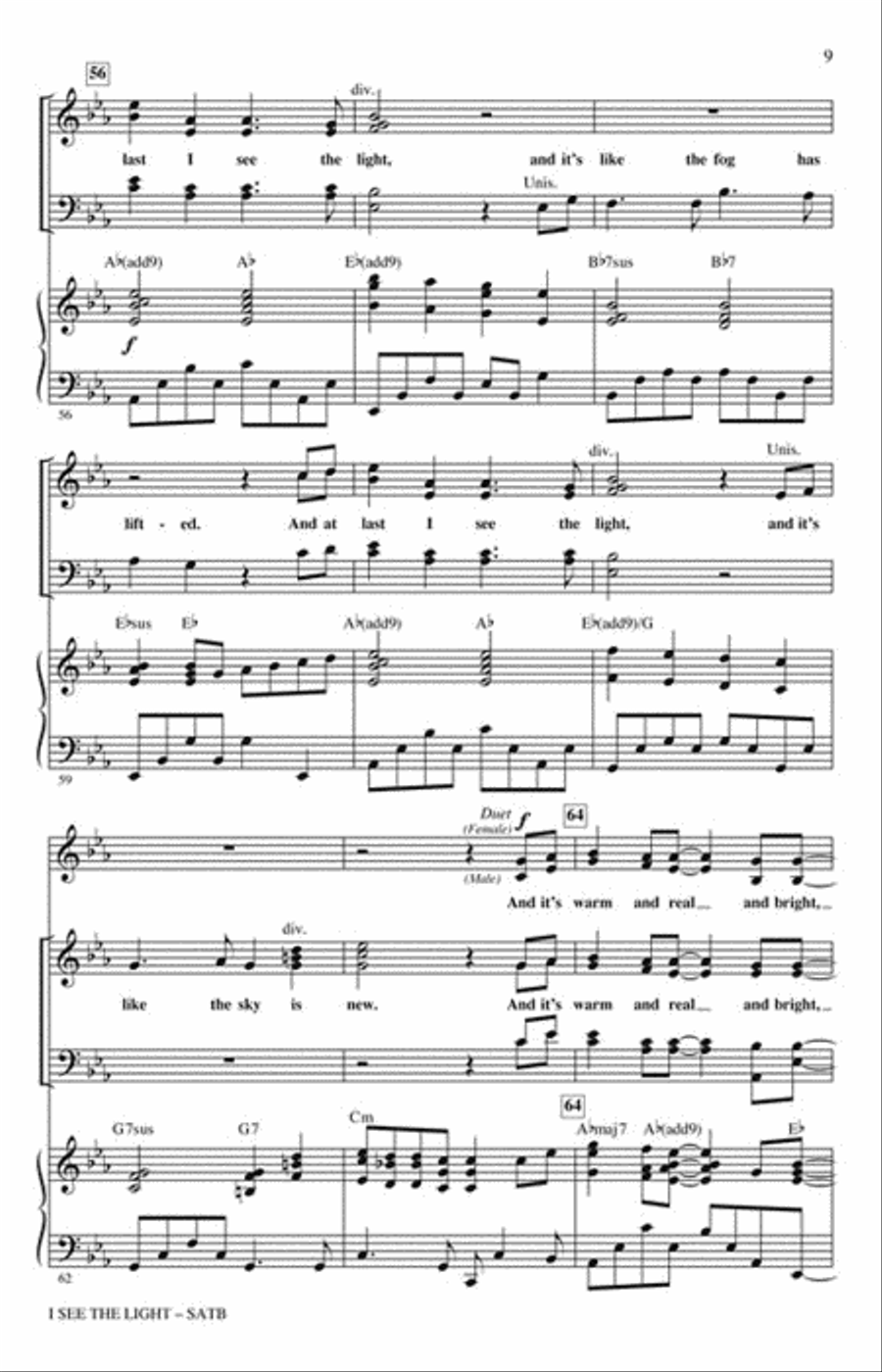I See the Light Choir scores gallery preview page 3