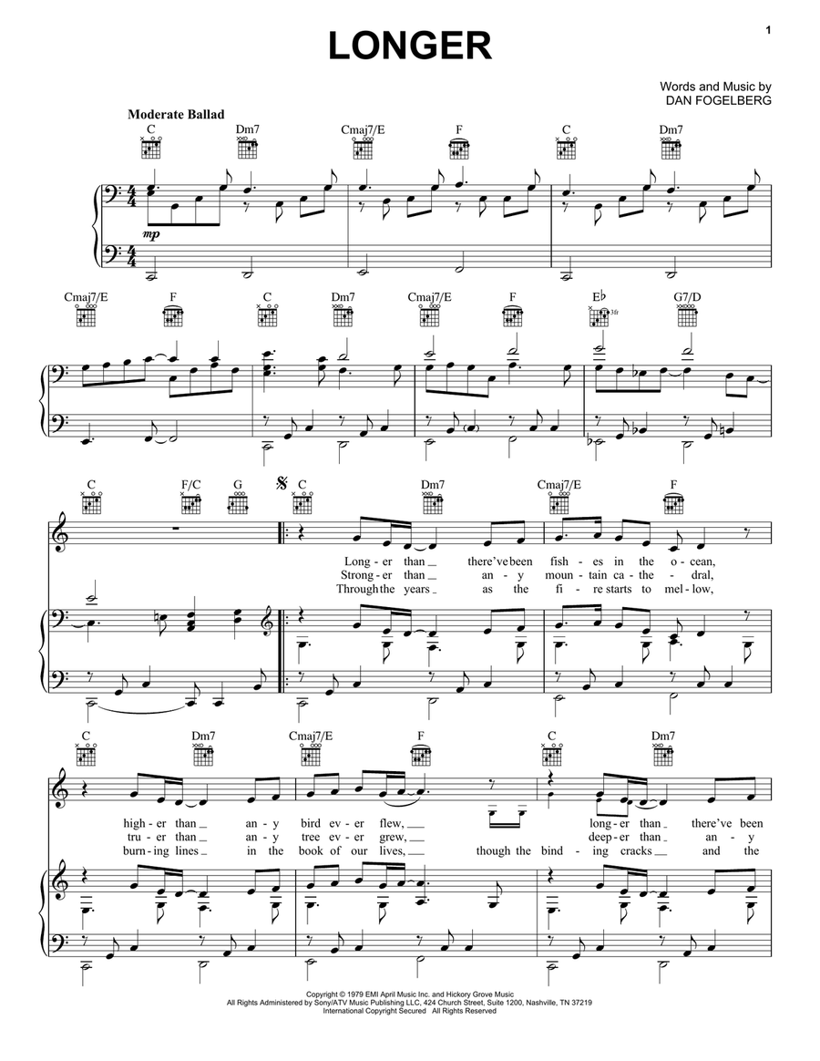 Longer Acoustic Guitar scores gallery preview page 1