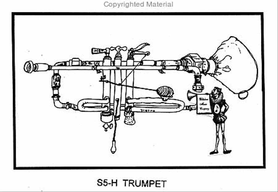Pen & Ink Drawing of A Trumpet A Trumpet scores gallery preview page 2