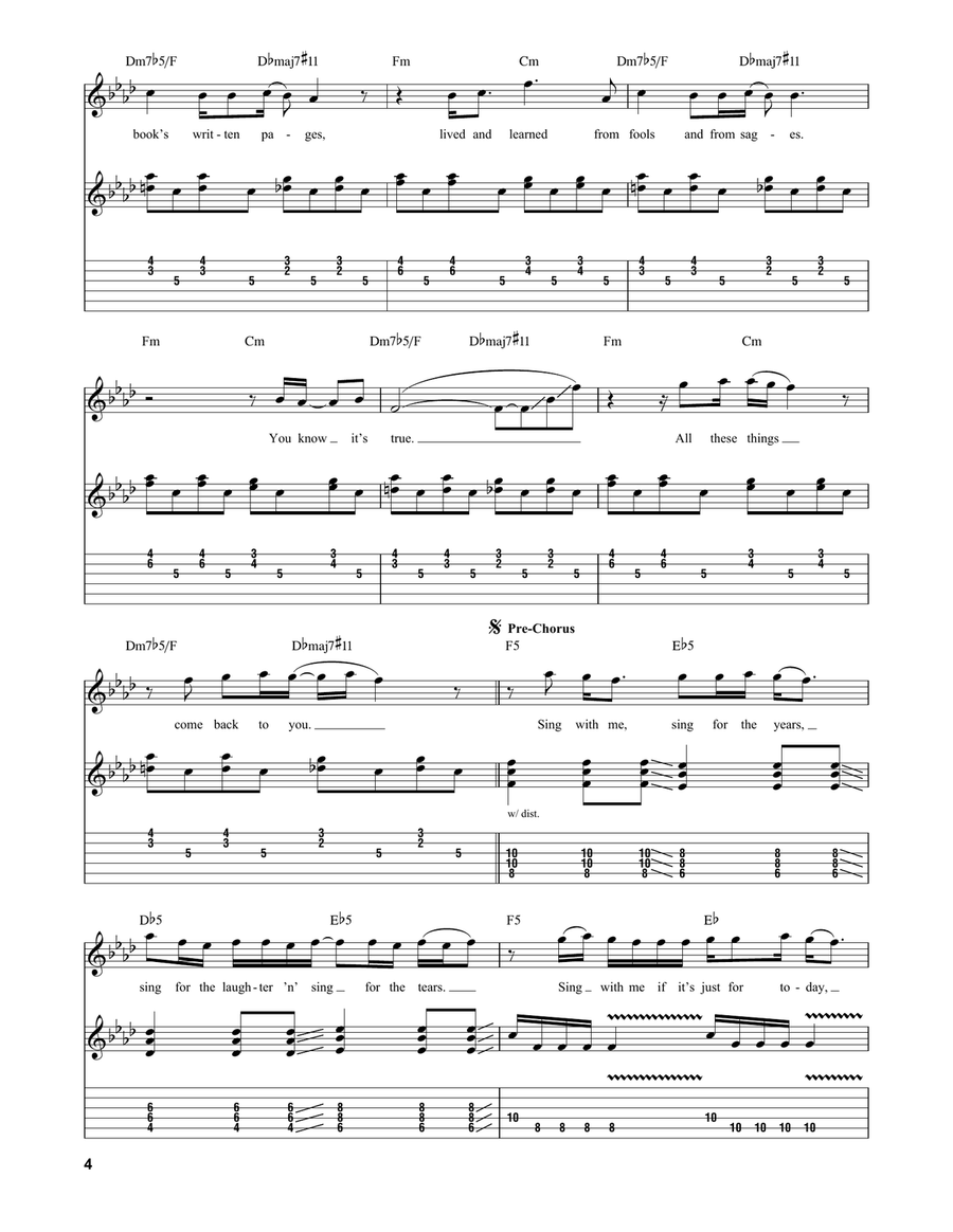 Dream On Dream On Acoustic Guitar scores gallery preview page 4