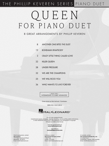 Queen for Piano Duet