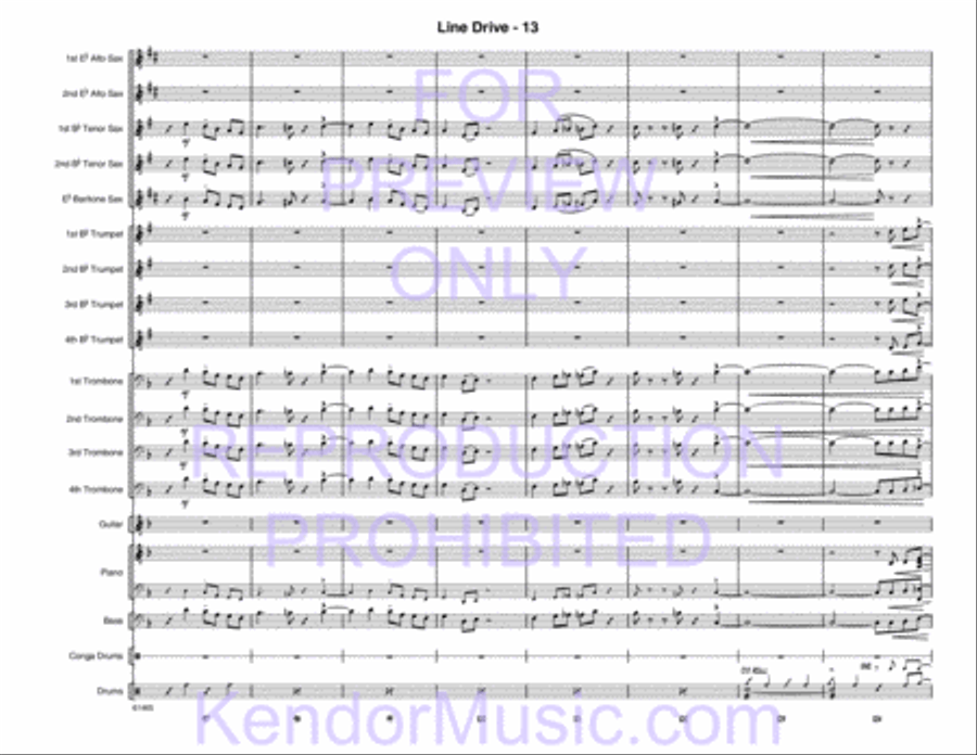 Line Drive Line Drive Jazz Ensemble scores gallery preview page 14