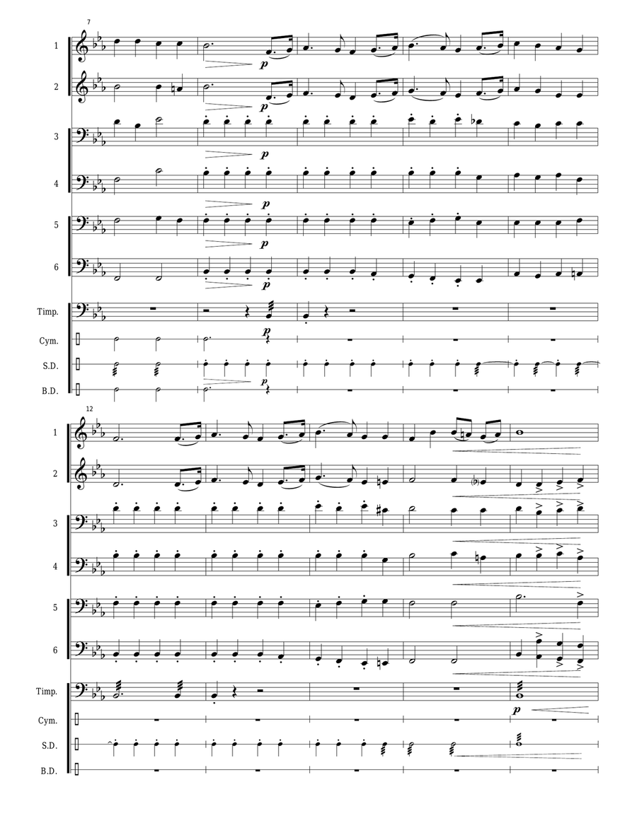 Canada National Anthem: O Canada Large Ensemble scores gallery preview page 5