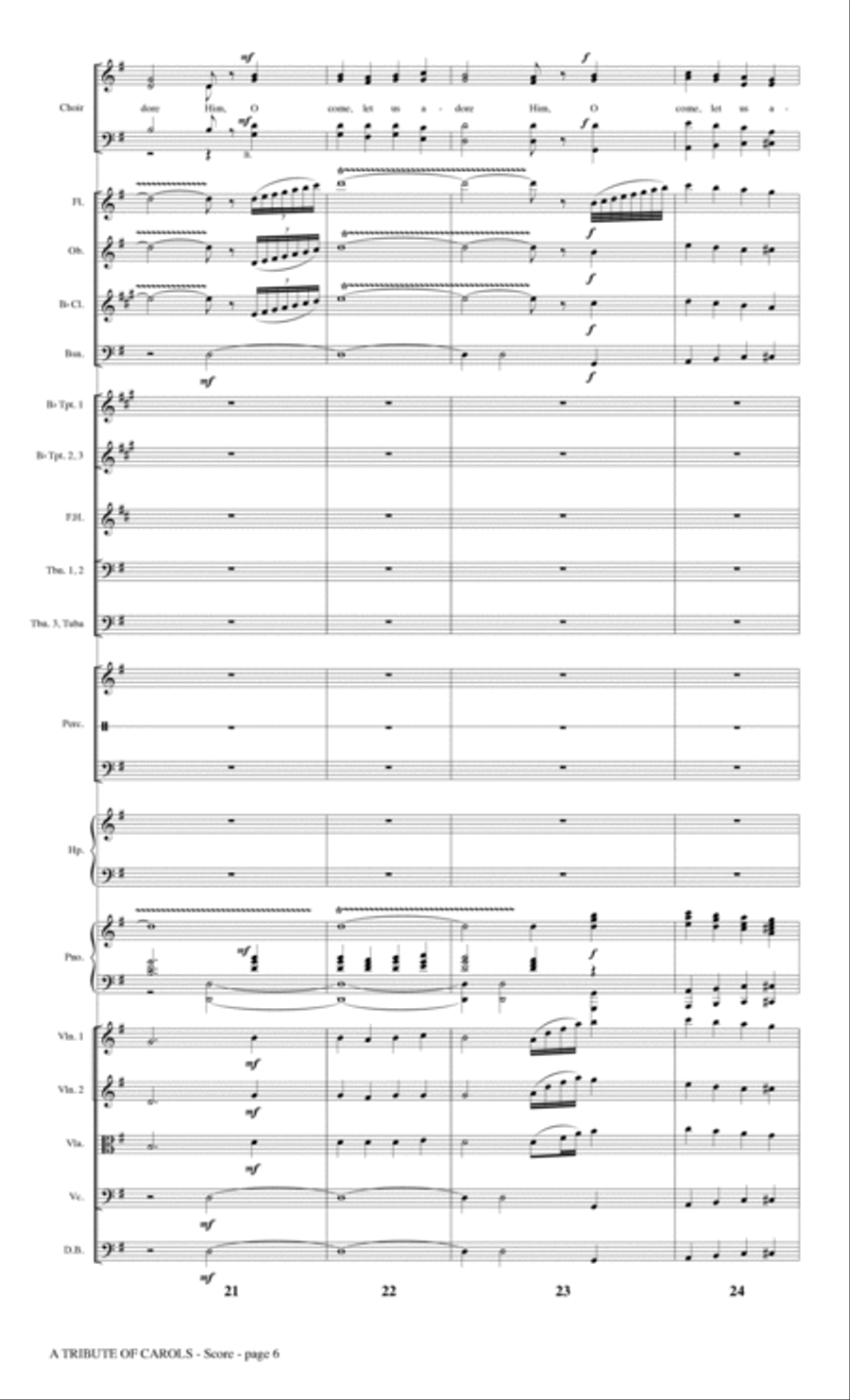 A Tribute of Carols - Full Score Choir scores gallery preview page 6