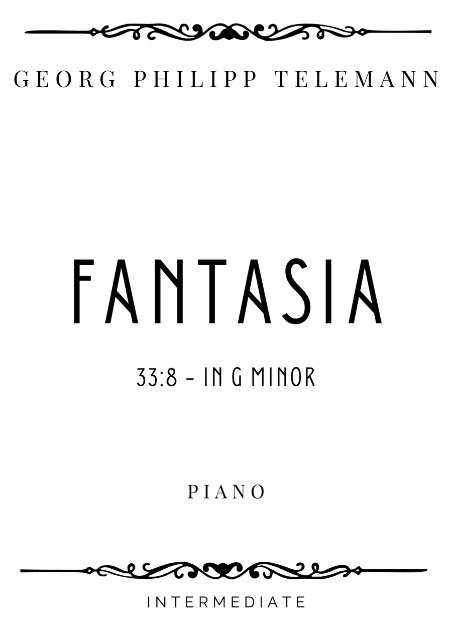 Telemann - Fantasia in G minor (TWV 33:8) - Intermediate Telemann - Fantasia in G minor (TWV 33:8) - Intermediate Chamber Music scores gallery preview page 1