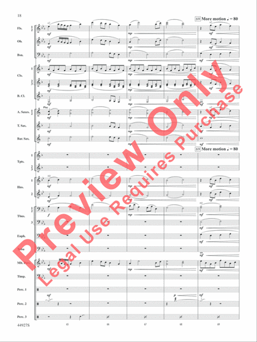 At the Movies with John Williams Concert Band scores gallery preview page 43