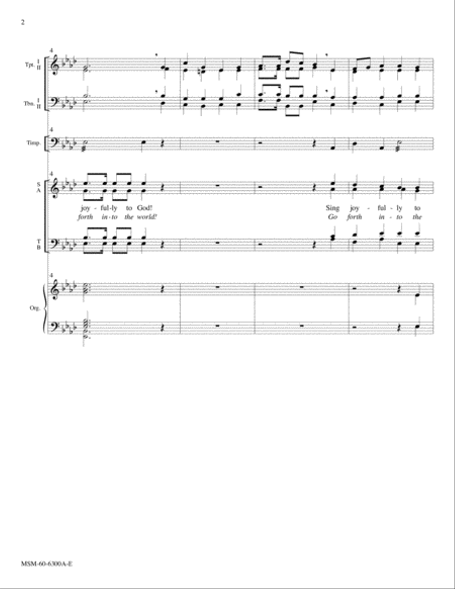 Sing Joyfully to God! Go Forth into the World! Choir scores gallery preview page 2