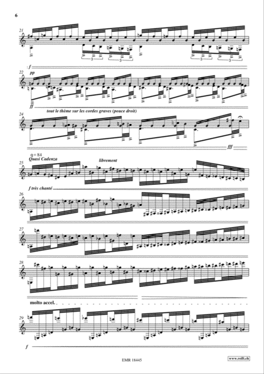Etude Transcendante No. 8 Classical Guitar scores gallery preview page 6