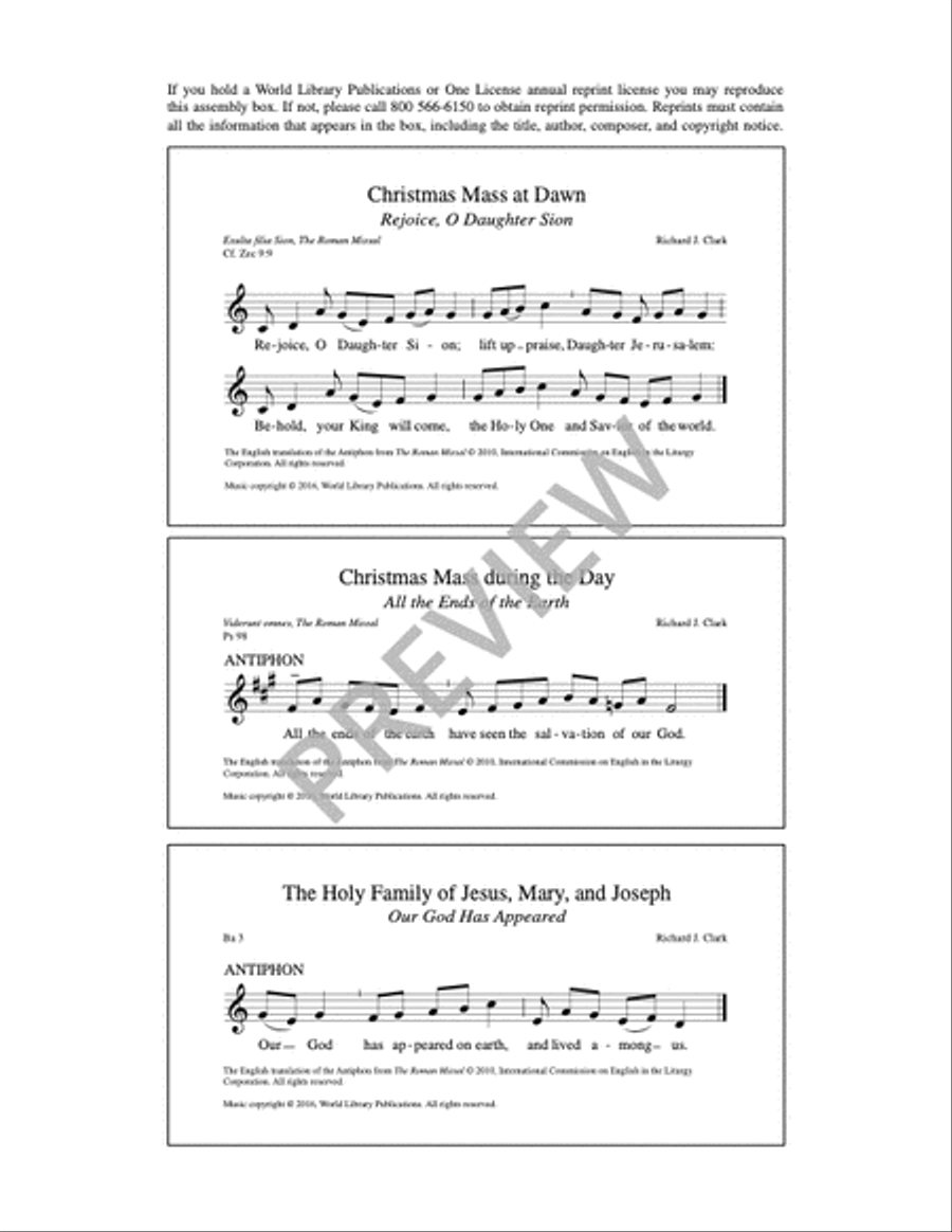 Communion Antiphons for Christmas 4-Part scores gallery preview page 7