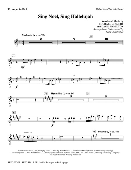 Sing Noel, Sing Hallelujah - Bb Trumpet 1