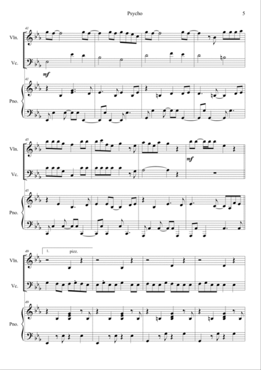 Psycho Piano Trio scores gallery preview page 5