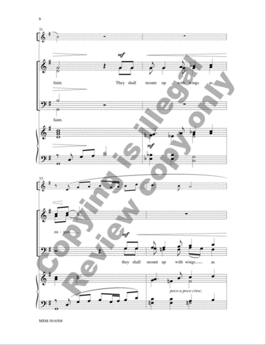They That Wait upon the Lord 4-Part scores gallery preview page 8