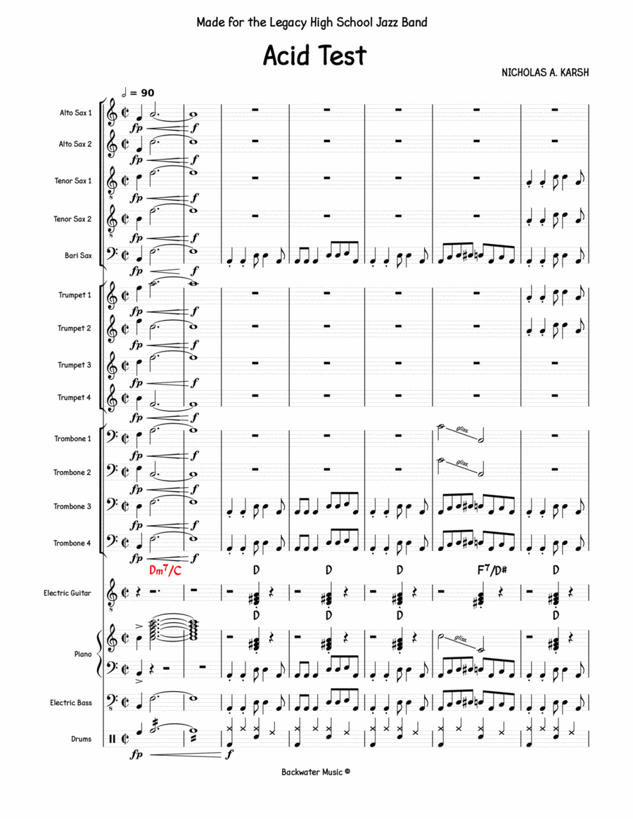 Acid Test Jazz Ensemble scores gallery preview page 1