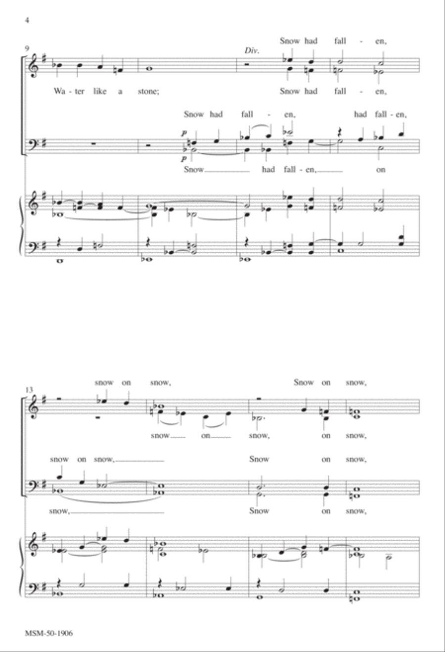 Snow on Snow 4-Part scores gallery preview page 3