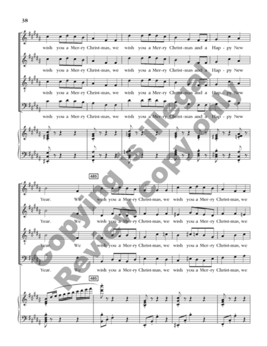 A Feast of Carols (Choral Score) 4-Part scores gallery preview page 27