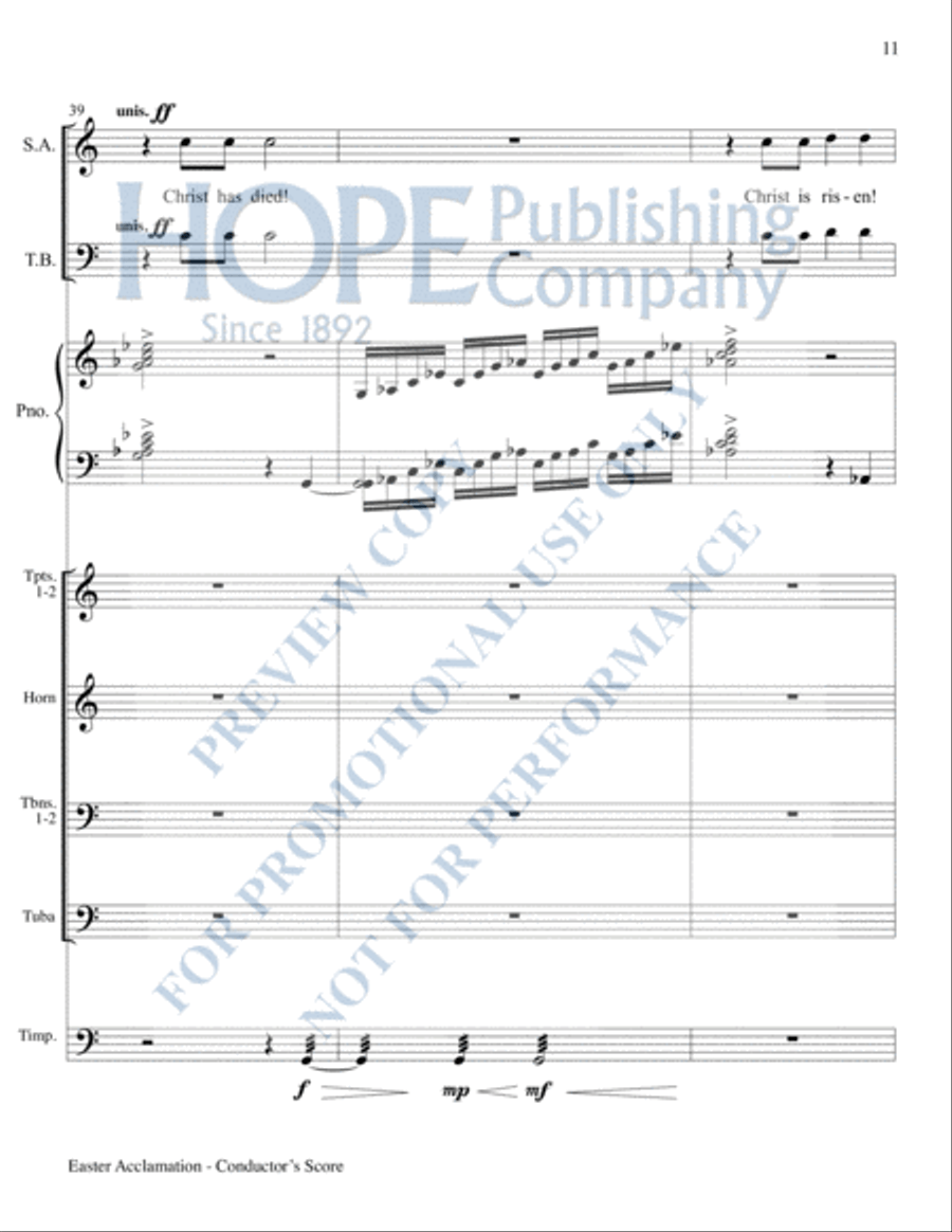Easter Acclamation Easter Acclamation Choir scores gallery preview page 12