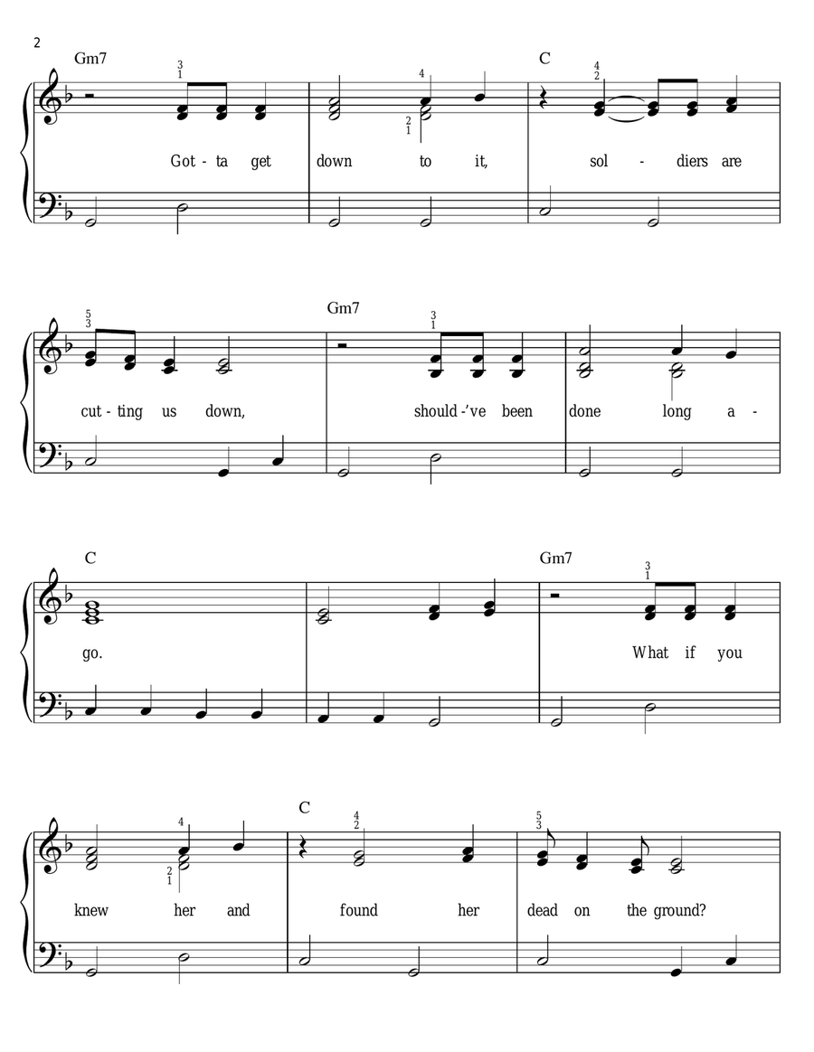 Ohio Ohio Easy Piano scores gallery preview page 2
